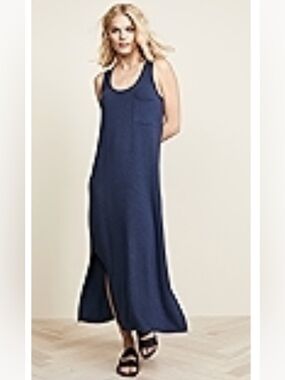ATM Anthony Thomas Melillo Knit Racerback Dress- Size M Color:Heather Denim NWOT